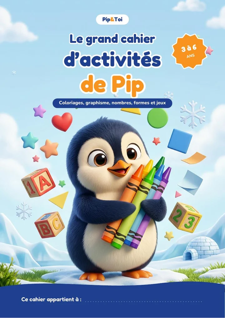 Couverture du grand cahier d'activités de Pip