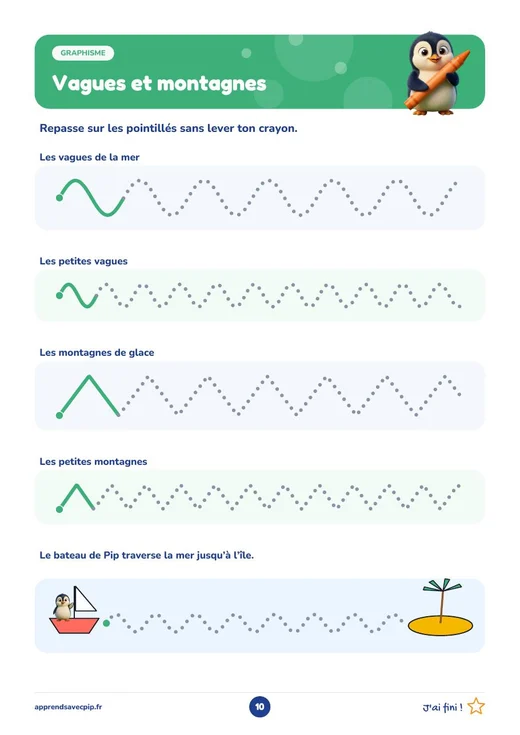 Aperçu du cahier&nbsp;: page graphisme