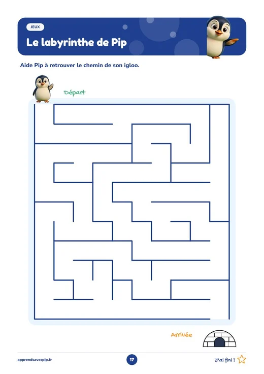 Aperçu du cahier&nbsp;: page labyrinthe